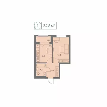 1-к кв. Пермский край, Пермь Трамвайная ул., 27 (34.8 м)