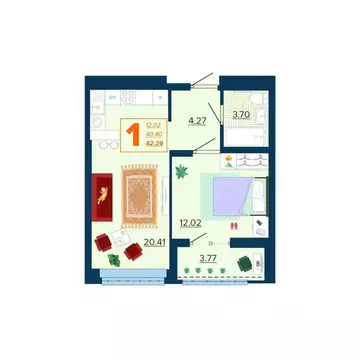 1-к кв. Брянская область, Брянск Московский мкр, Микрорайон Акватория ...