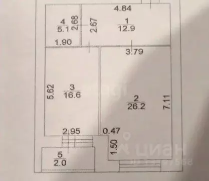 1-к кв. Тверская область, Тверь Озерная ул., 16к1 (60.1 м)