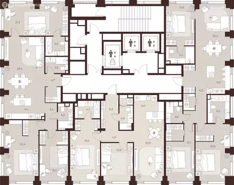 3-комнатная квартира: Москва, ЖК Мастерс (114.9 м)