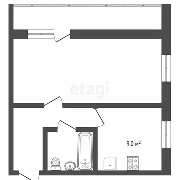 1-к кв. Тюменская область, Тюмень ул. Домостроителей, 6а (37.0 м)