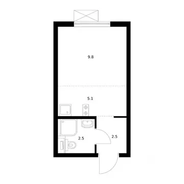 Студия Краснодарский край, Сочи Больничный Городок мкр, ул. ...