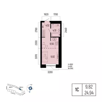 1-к кв. Башкортостан, Уфа Глумилино-1 мкр, Новатор жилой комплекс ...