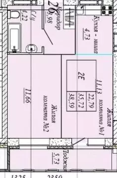 2-к кв. Алтайский край, Барнаул ул. Шевченко, 135 (38.59 м)
