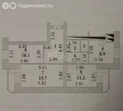 3-комнатная квартира: Липецк, Школьная улица, 24 (62.5 м)