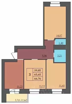 3-к кв. Ярославская область, Ярославль Северный жилрайон, 15-й мкр,  ...