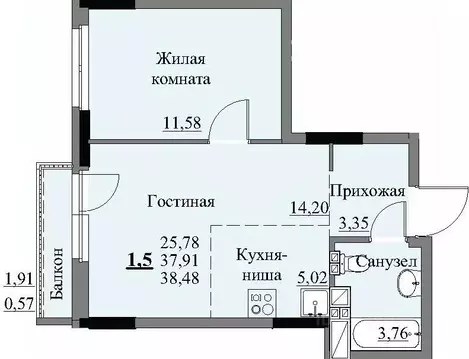 1-к кв. Удмуртия, Ижевск Автопроизводство жилрайон, 3-й мкр, Арден на ...