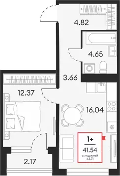 1-к кв. Ханты-Мансийский АО, Сургут 37-й мкр,  (41.54 м)