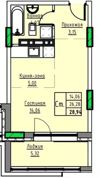1-к кв. Алтайский край, Заринск 1-й мкр,  (28.94 м)