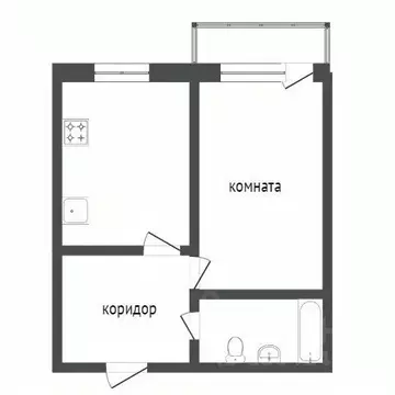 1-к кв. Бурятия, Улан-Удэ ул. Жердева, 58 (35.1 м)