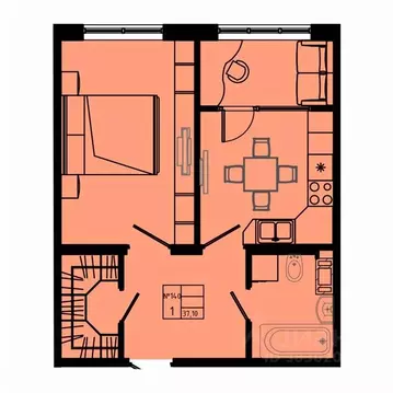 1-к кв. Ленинградская область, Коммунар г. Гатчинский муниципальный ...