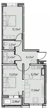 2-к кв. Иркутская область, Иркутск Иркутск-2 мкр, Зенит жилой комплекс ...
