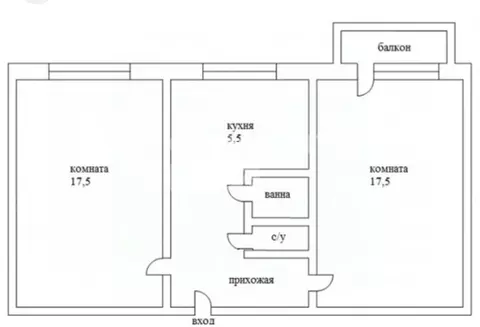 2-к кв. Кабардино-Балкария, Терек ул. Бесланеева, 13 (41.7 м)