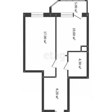 1-к кв. Ханты-Мансийский АО, Сургут ул. Крылова, 53/4 (45.7 м)