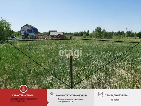 Участок в Томская область, Томск Каменка мкр, ул. Тихая (15.0 сот.)