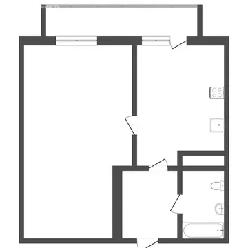 1-комнатная квартира: Тюмень, Западносибирская улица, 2 (36.3 м)