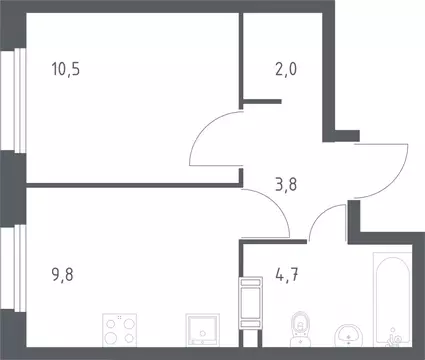 1-к кв. Москва Сосенское поселение, просп. Куприна, 30к9 (30.7 м)