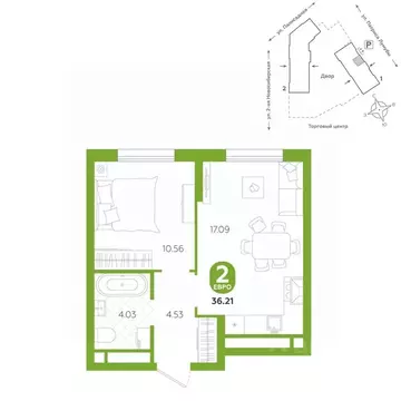 2-к кв. Свердловская область, Екатеринбург ул. Патриса Лумумбы, 4А ...