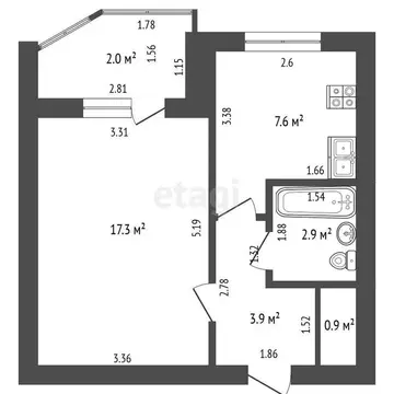 1-комнатная квартира: Стерлитамак, микрорайон Михайловский, улица ...