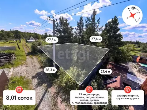 Участок в Тюменская область, Тюменский муниципальный округ, Нива СНТ ...