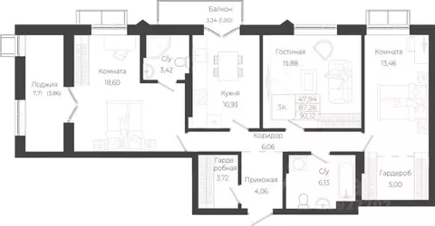 3-к кв. Алтай, Майминский район, с. Майма ул. Энергетиков (92.12 м)