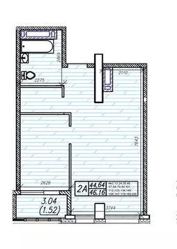 2-к кв. Приморский край, Владивосток Енисейская ул. (46.16 м)