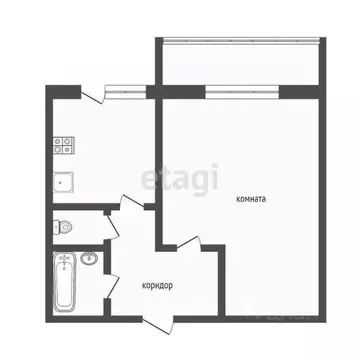 1-к кв. Смоленская область, Смоленск ул. Нормандия-Неман, 24Б (35.3 м)