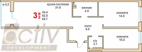 2-к кв. Свердловская область, Верхняя Пышма Гранд Успенский жилой ...