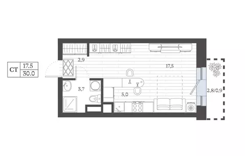 Студия Дагестан, Дербент ул. Сальмана (29.98 м)