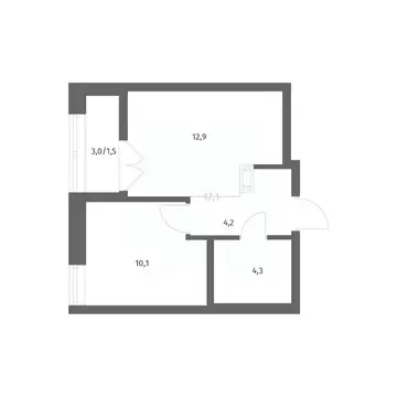 1-к кв. Ленинградская область, Ломоносовский район, Аннинское ...