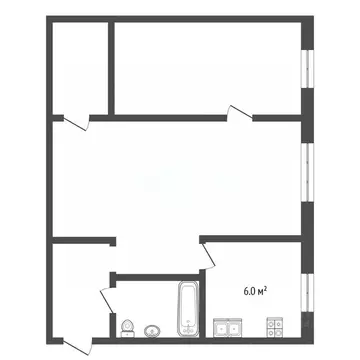 2-к кв. Тюменская область, Тюмень Рижская ул., 78 (44.1 м)
