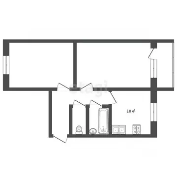 2-к кв. Нижегородская область, Выкса Юбилейный мкр, 10 (48.9 м)