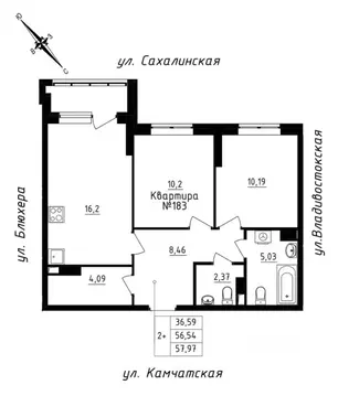 2-к кв. Свердловская область, Екатеринбург ул. Кронштадтская, 30 ...