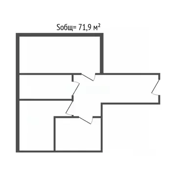 2-к кв. Брянская область, Брянск Литейная ул., 61к1 (71.9 м)