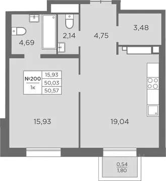 1-к кв. Санкт-Петербург наб. Реки Карповки, 31к1 (50.03 м)