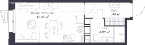Квартира-студия: Сертолово, ЖК Верен Норт Сертолово (25.43 м)