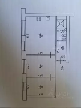 3-к кв. Татарстан, Казань ул. Павлюхина, 95 (51.8 м)