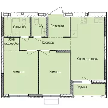 2-к кв. Удмуртия, Ижевск Автопроизводство жилрайон, Норвежский Лес ...