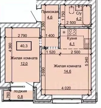 2-к кв. Алтайский край, Барнаул ул. Анатолия (40.3 м)