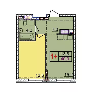 1-к кв. Нижегородская область, Нижний Новгород Квартет жилой комплекс ...