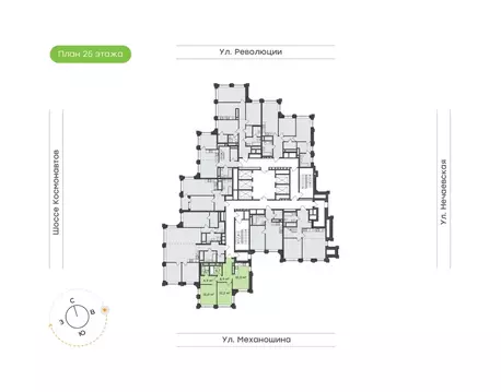 2-к кв. Пермский край, Пермь ул. Механошина, 16 (59.8 м)