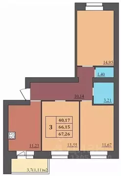 3-к кв. Ярославская область, Ярославль Северный жилрайон, 15-й мкр,  ...