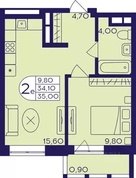 2-к кв. Московская область, Балашиха Железнодорожный мкр, Центр-2 мкр, ...