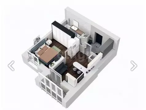 1-к кв. Костромская область, Кострома Привокзальная ул., 12 (40.42 м)