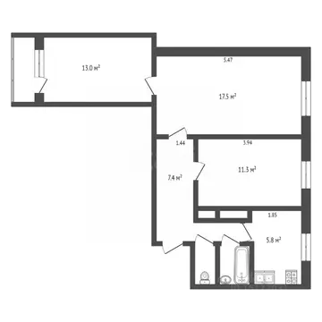 3-к кв. Ямало-Ненецкий АО, Новый Уренгой Ленинградский просп., 16 ...