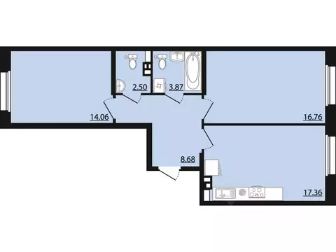 2-к кв. Воронежская область, Рамонский район, Яменское с/пос, пос. ...
