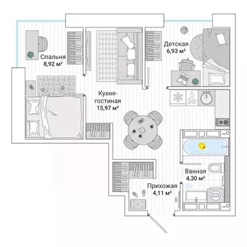 3-к кв. Приморский край, Владивосток ул. Нейбута (41.0 м)