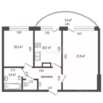 2-к кв. Башкортостан, Стерлитамак ул. Артема, 68 (62.0 м)