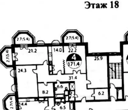 Свободной планировки кв. Москва просп. Вернадского, 80Ак1 (171.4 м)