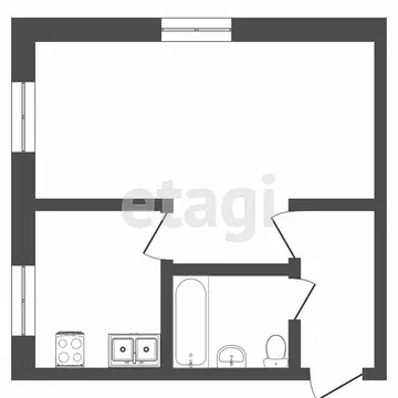 1-комнатная квартира: Тюмень, улица 50 лет Октября, 39 (30.4 м)